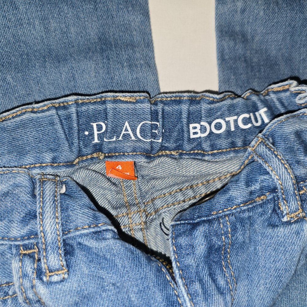 Children's Place, Boys Size 4, adjustable Waist Jeans, Gently-used condition - Picture 5 of 7